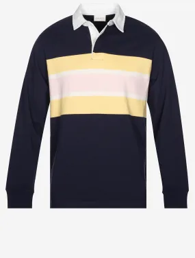 Colorblock Long Sleeve Rugger Evening Blue