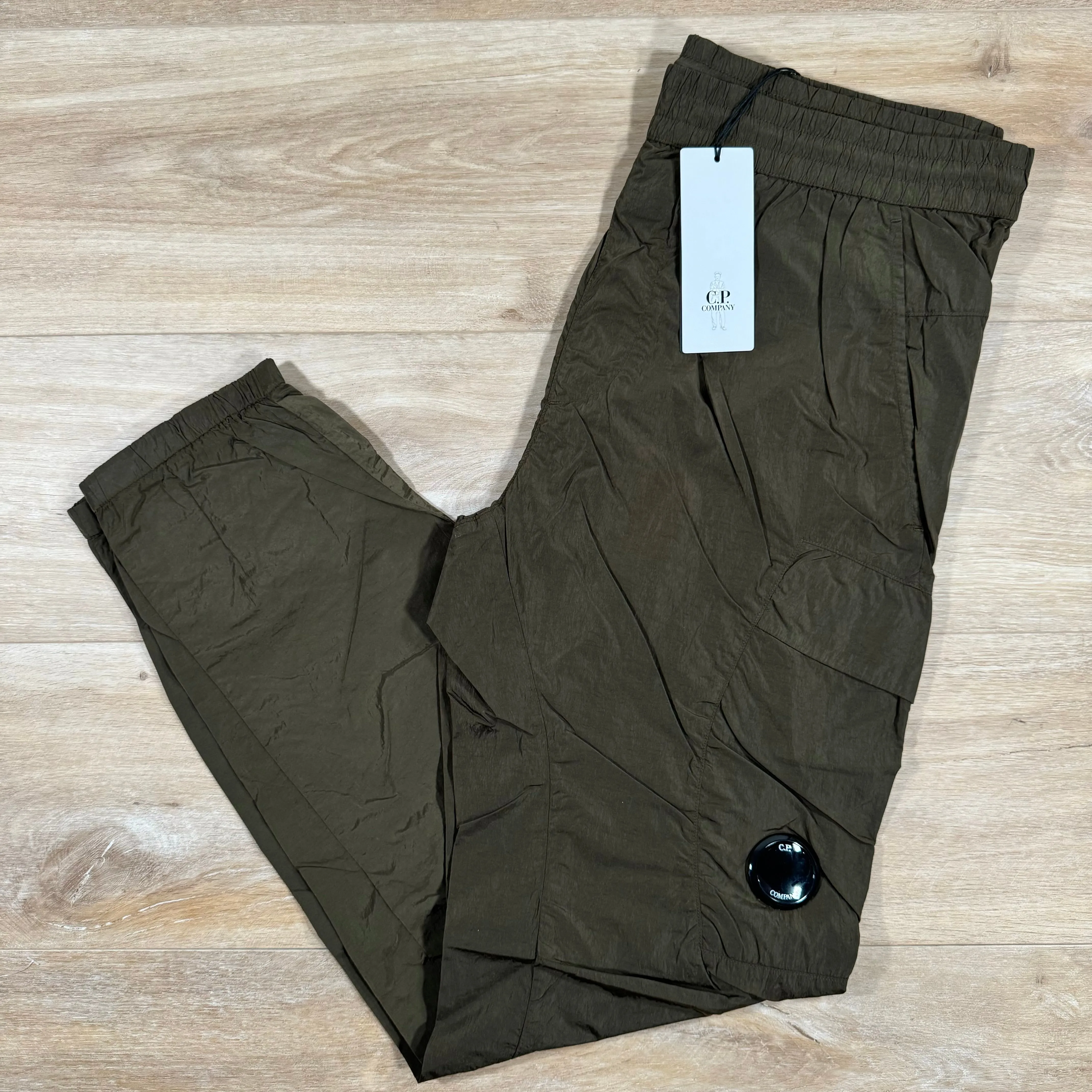 C.P. Company Chrome Nylon Cargo Pants in Ivy Green