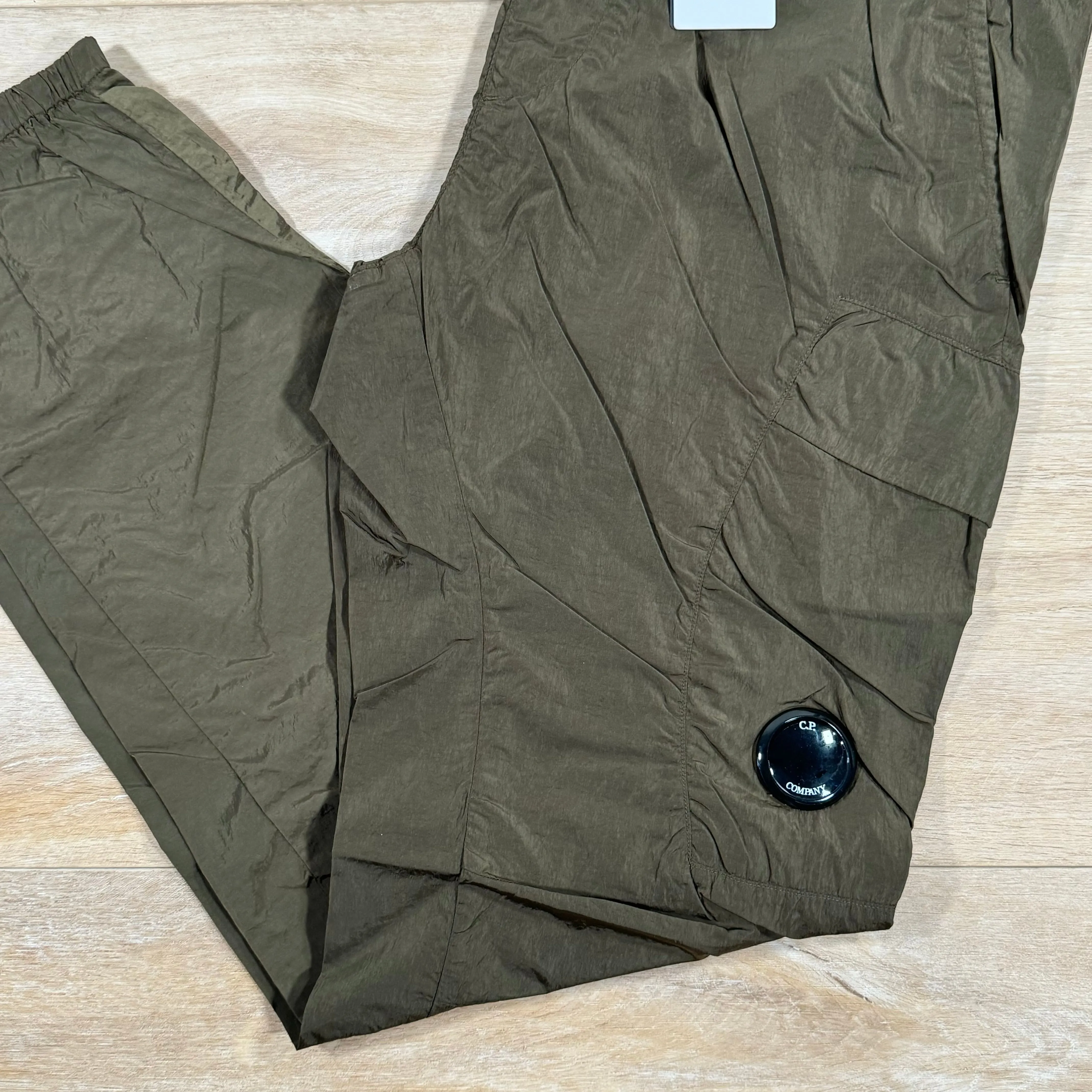 C.P. Company Chrome Nylon Cargo Pants in Ivy Green