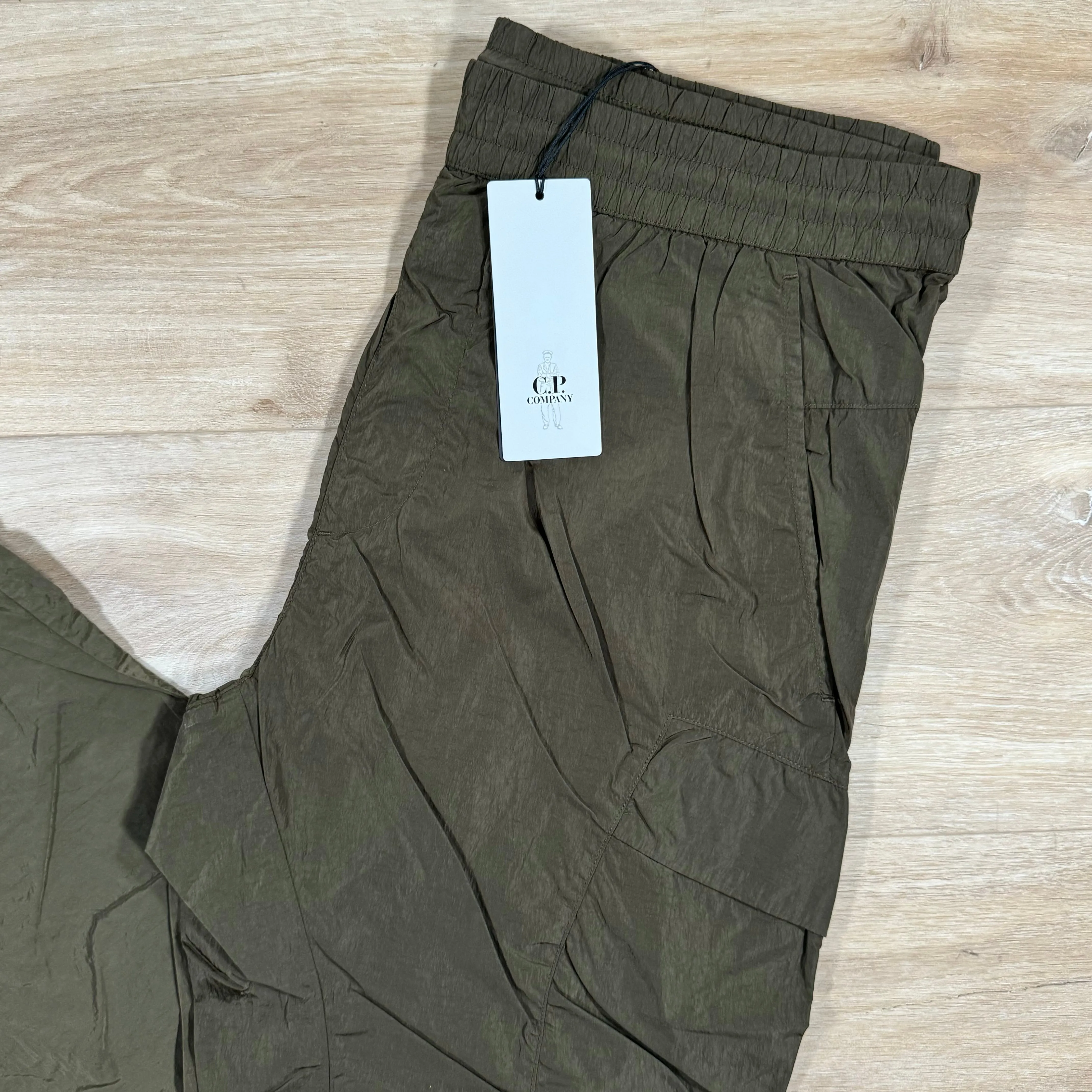 C.P. Company Chrome Nylon Cargo Pants in Ivy Green