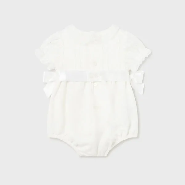 CREAM DRESS UP ONESIE FOR BABY GIRL