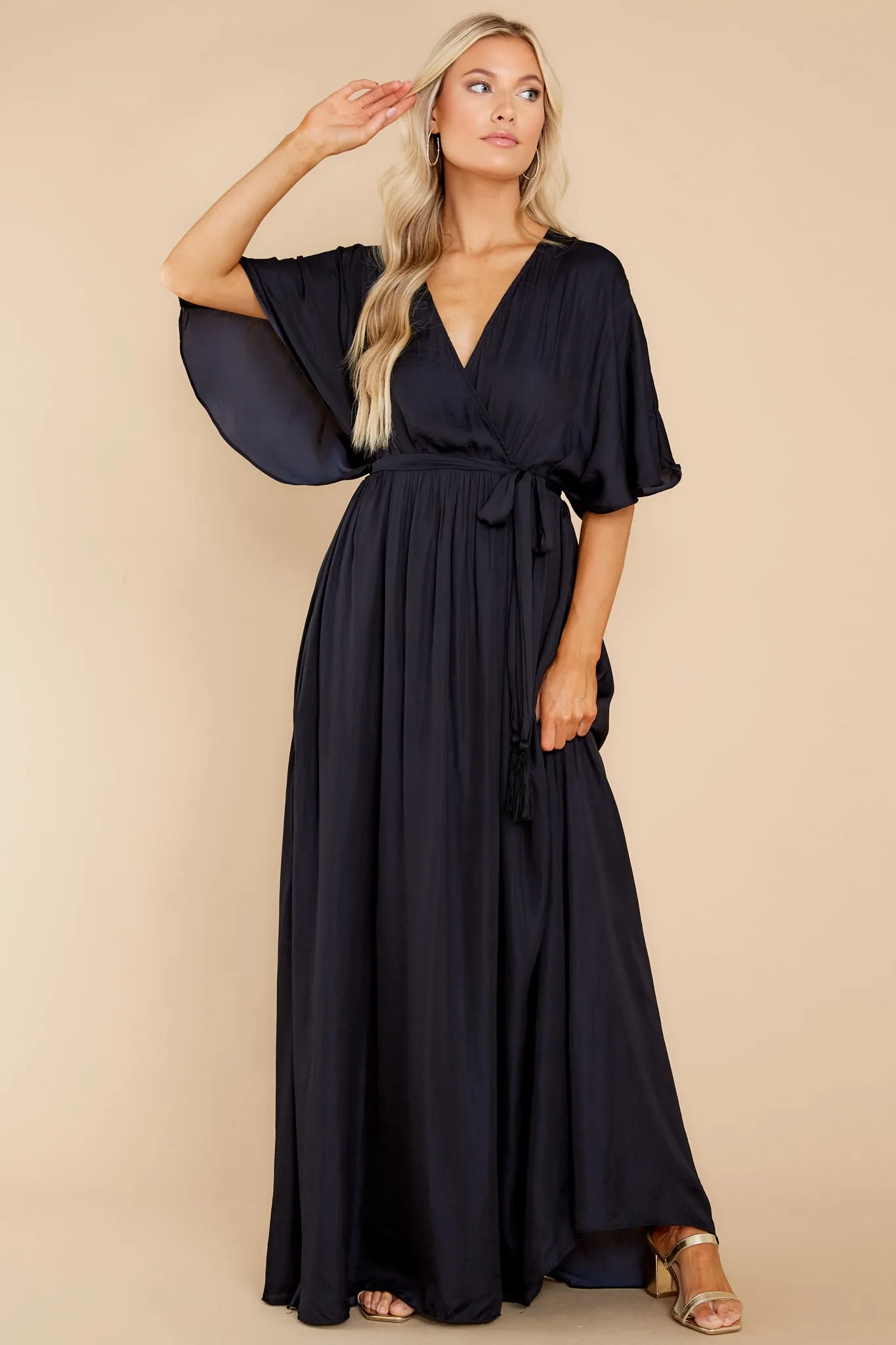 Cross My Heart Black Maxi Dress