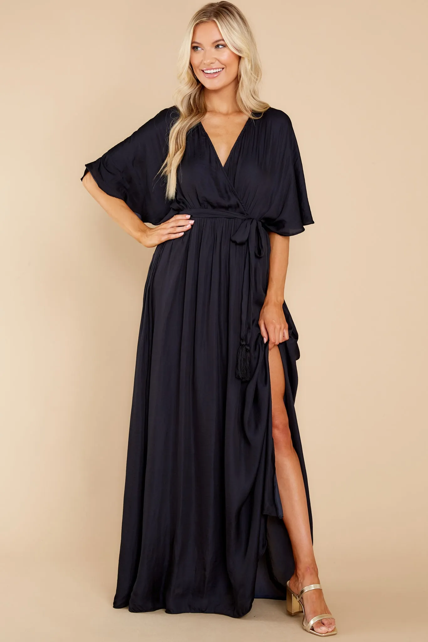 Cross My Heart Black Maxi Dress