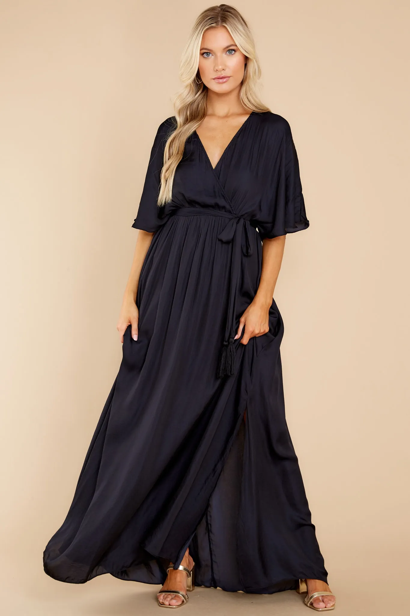 Cross My Heart Black Maxi Dress