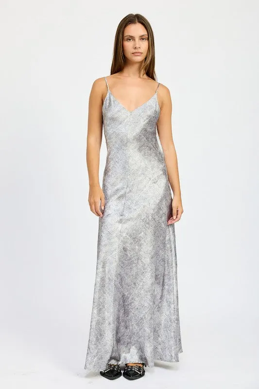 CRUCHED VELVET MAXI DRESS