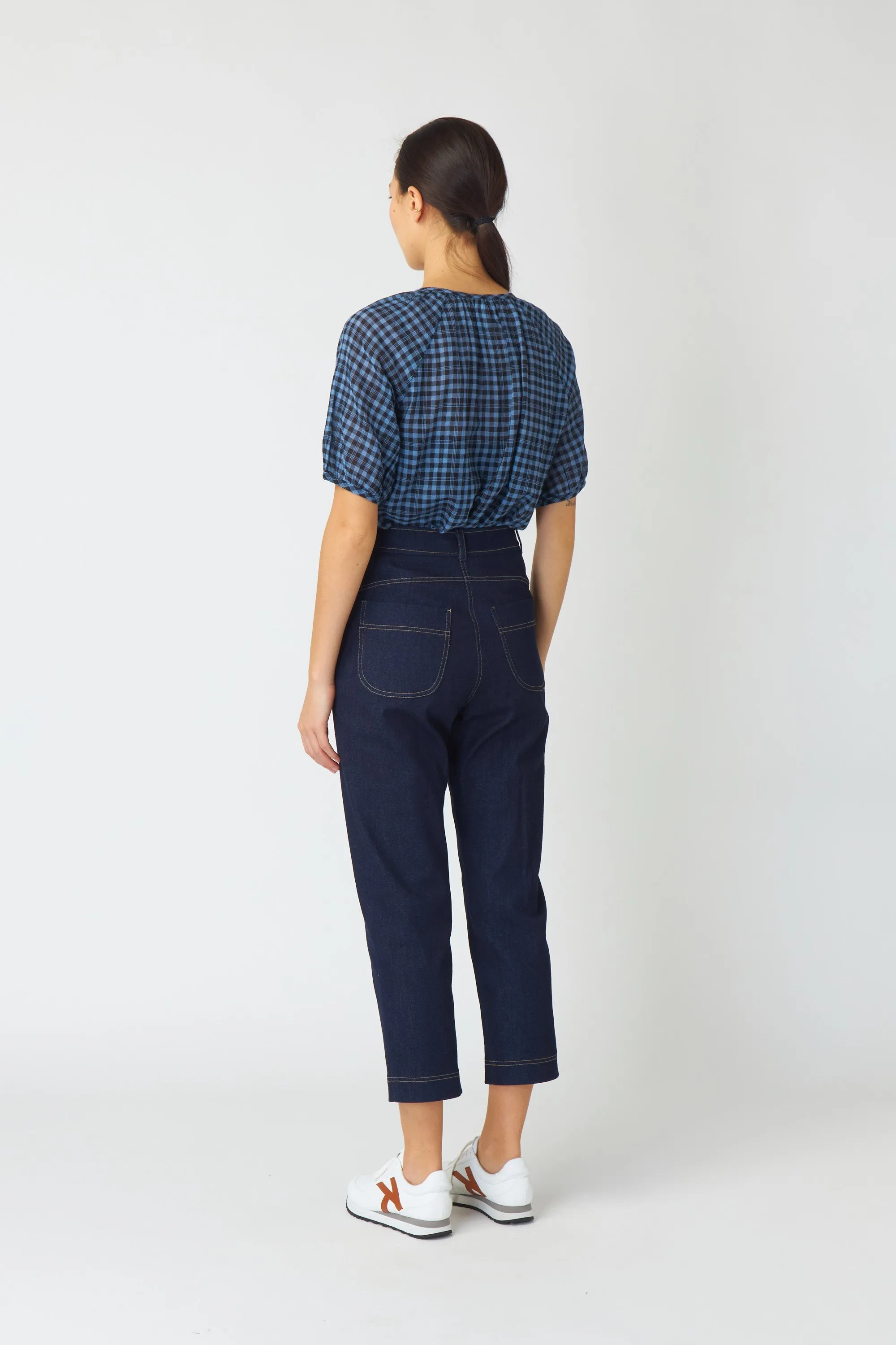 Denim cropped trouser