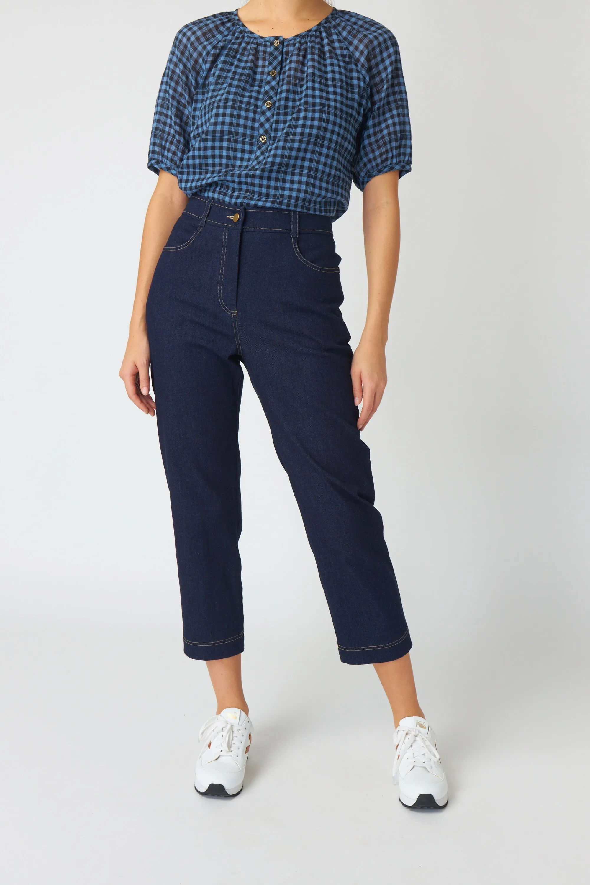 Denim cropped trouser