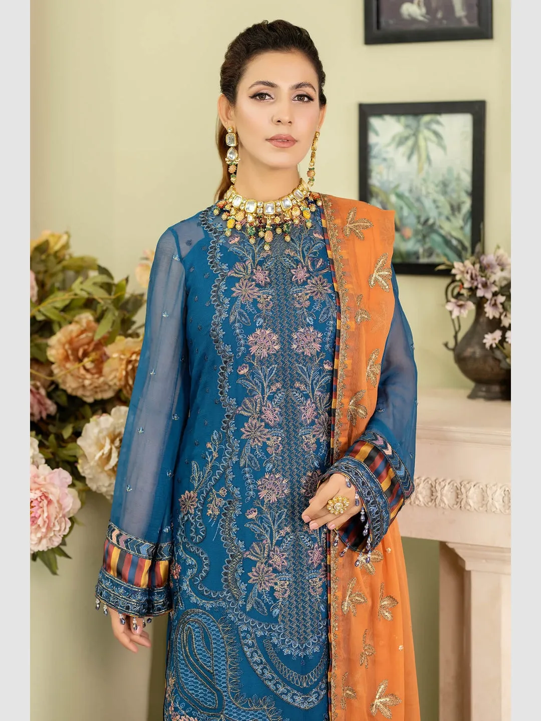 Designer Embroidered Chiffon