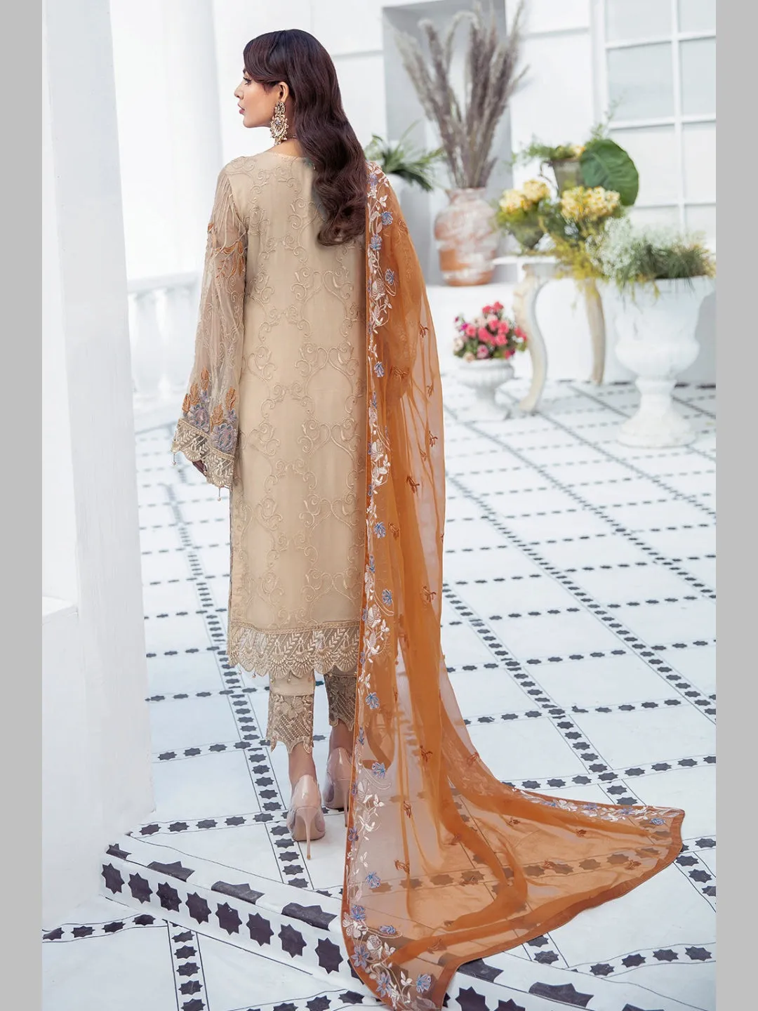 Designer Embroidered Chiffon