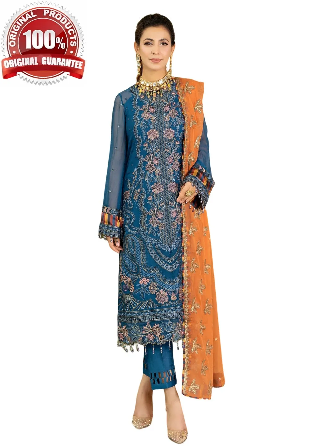 Designer Embroidered Chiffon