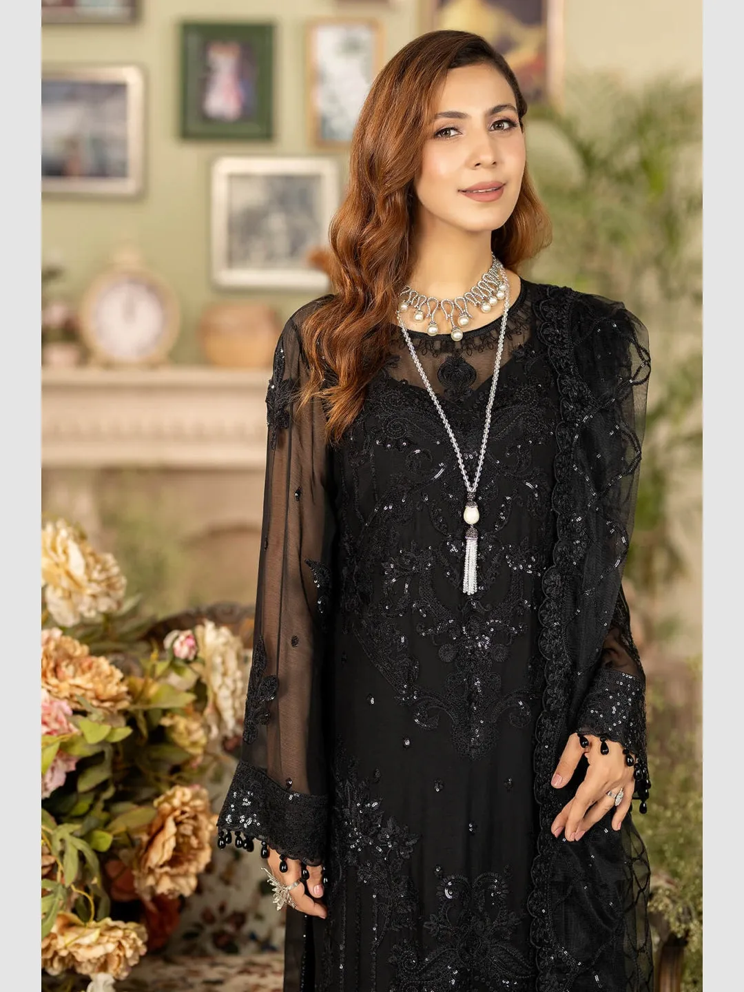 Designer Embroidered Chiffon