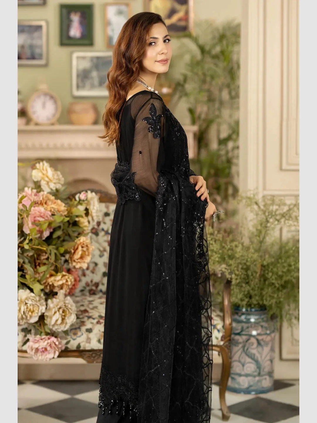 Designer Embroidered Chiffon