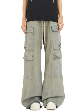 DRKSHDW Wide Leg Denim Cargo Pants - Size S