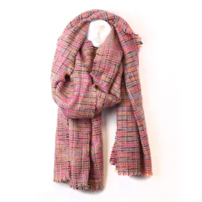 Dusky Pink Weave Scarf