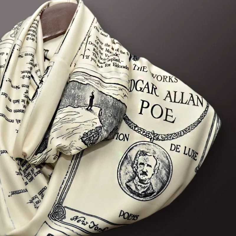 Edgar Allan Poe Poems Infinity Scarf. Annabel Lee, Alone, The Raven, A Dream Within a Dream, Eldorado.