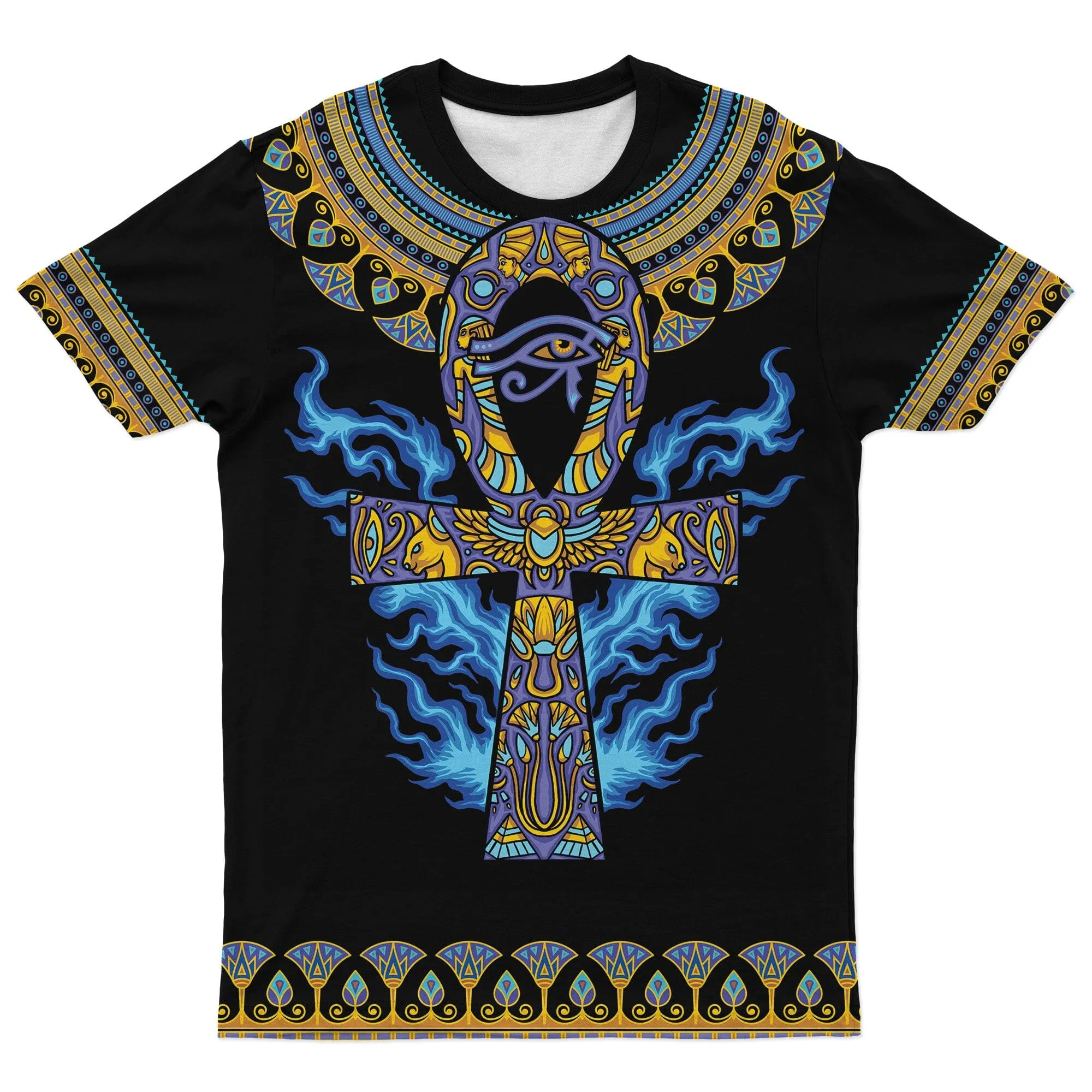 Egyptian Ankh Ft Eye Of Ra T-shirt and Shorts Set