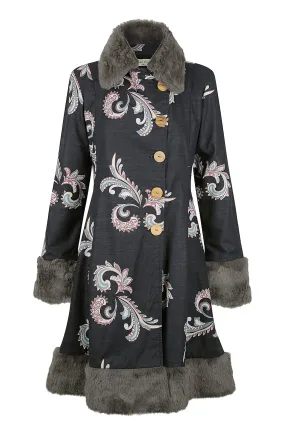 Ember Coat - Black Paisley