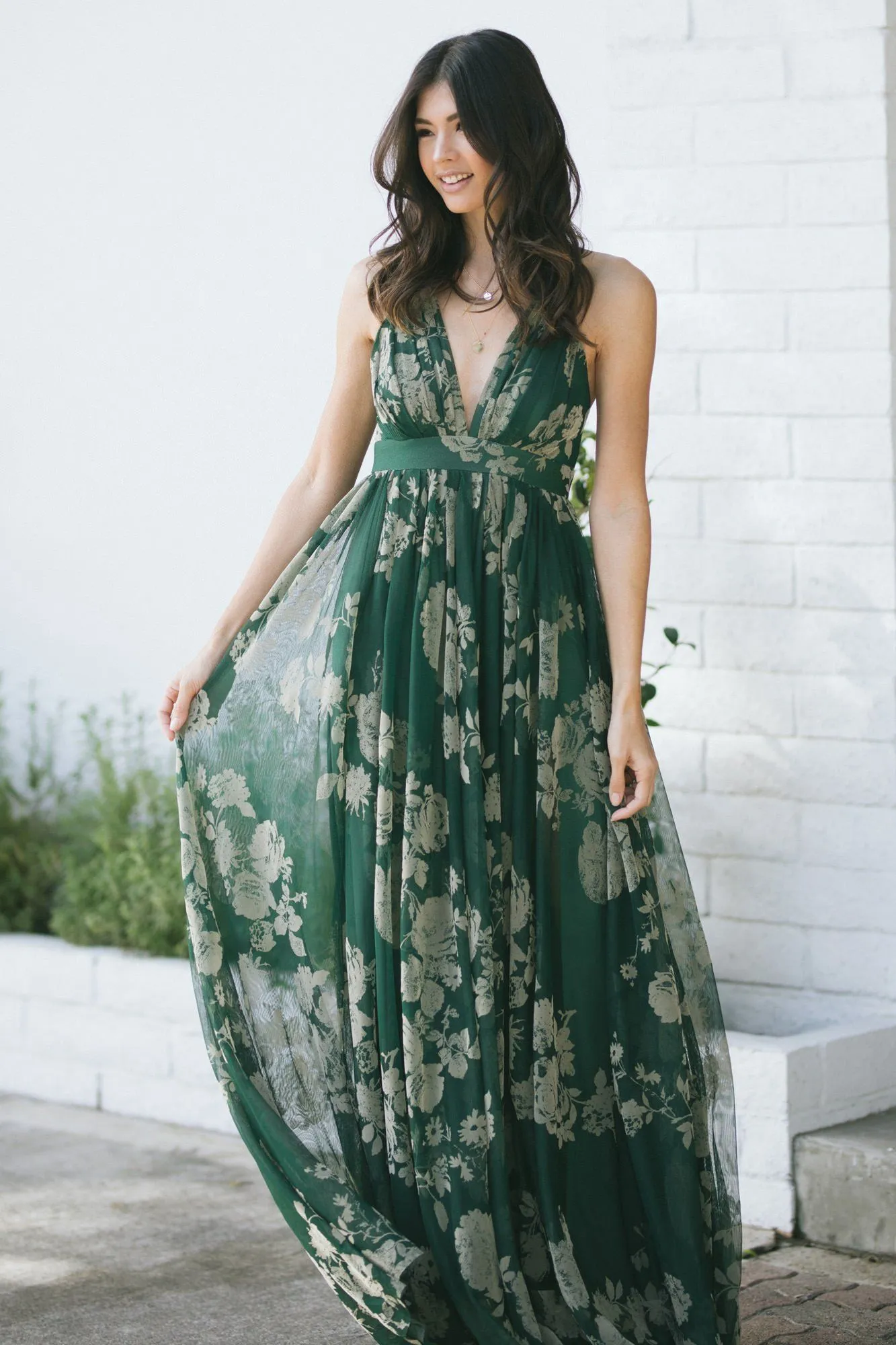 Estee Velvet Floral Maxi Dress