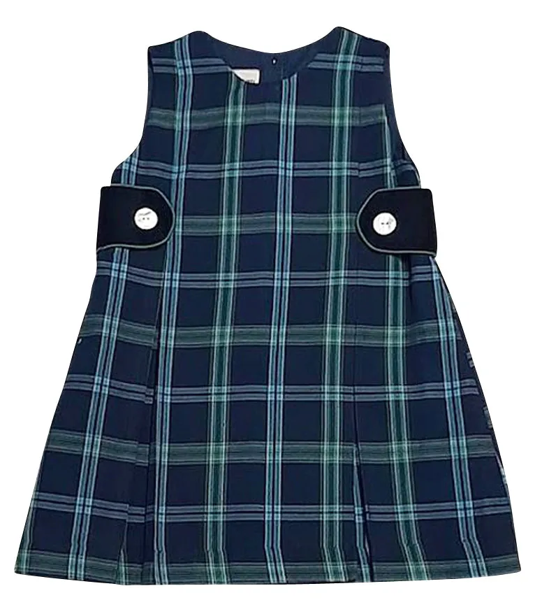 Fall  Blue Plaid Girl's Jumper set