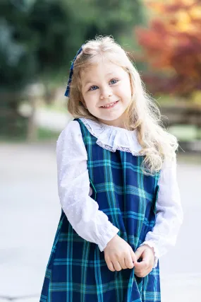 Fall  Blue Plaid Girl's Jumper set