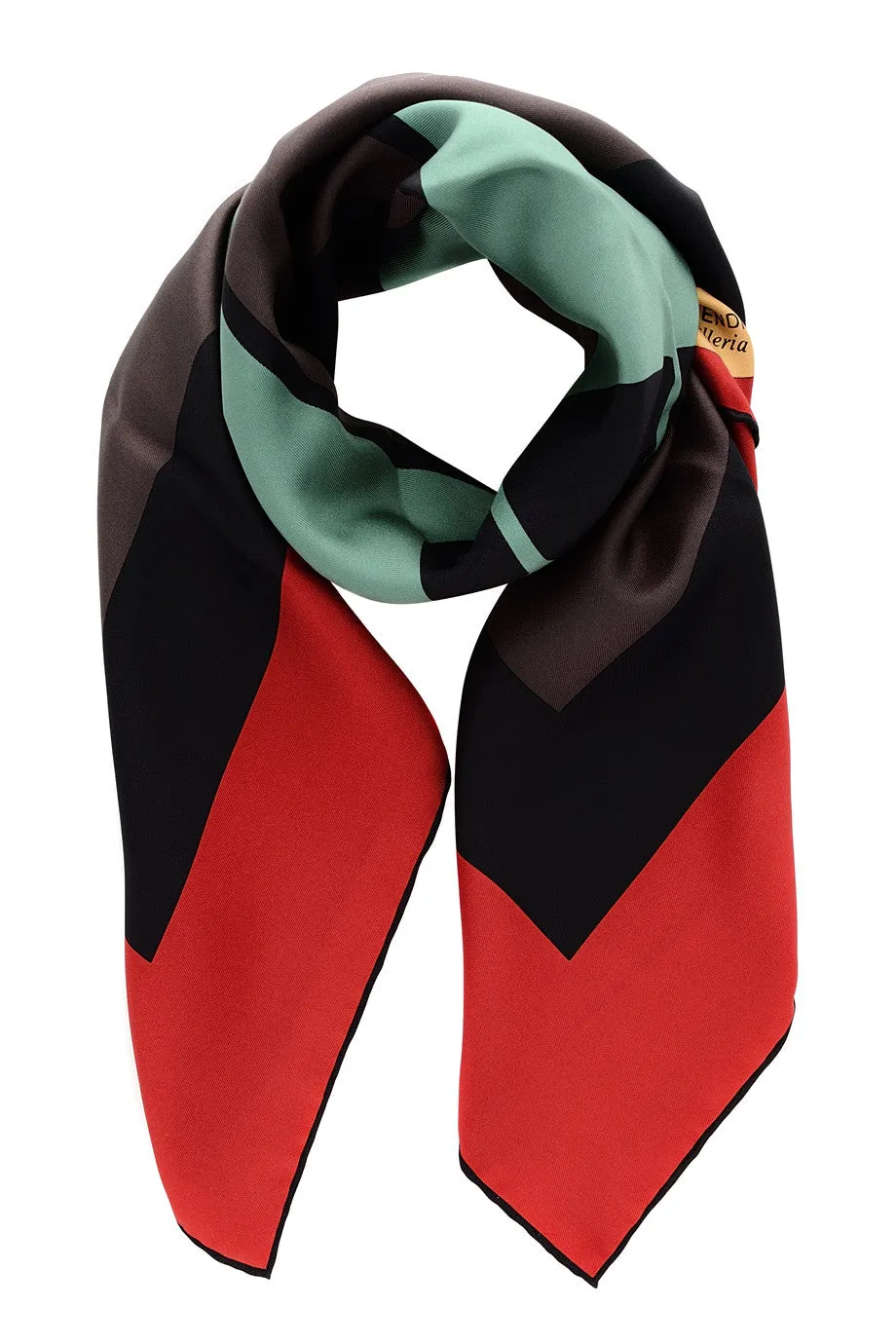 FENDI HORSE WARHOL Selleria Silk Printed Woman Scarf