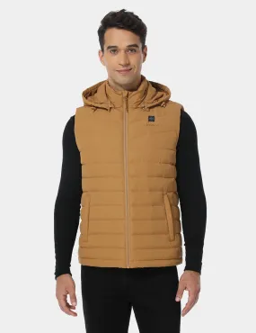 Final Sale - Men's Heated Lightweight Down Vest - Khaki