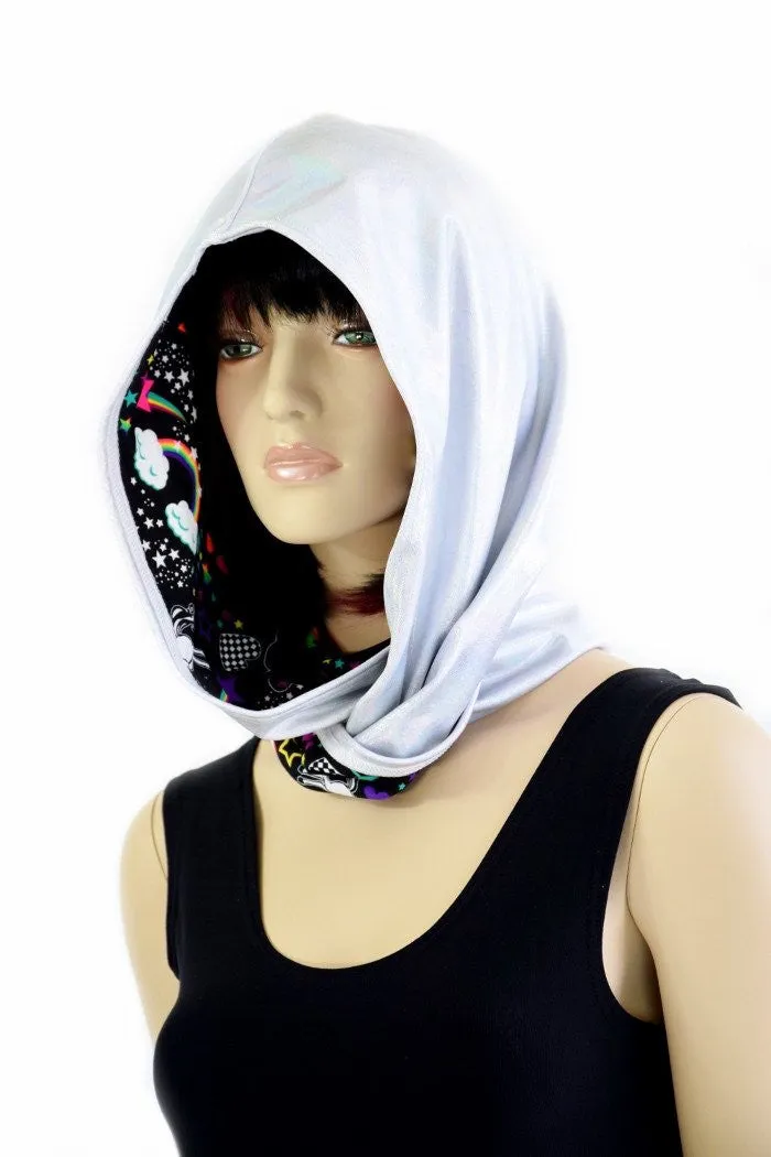 Flashbulb & Unicorns and Rainbows Reversible Infinity Festival Hood