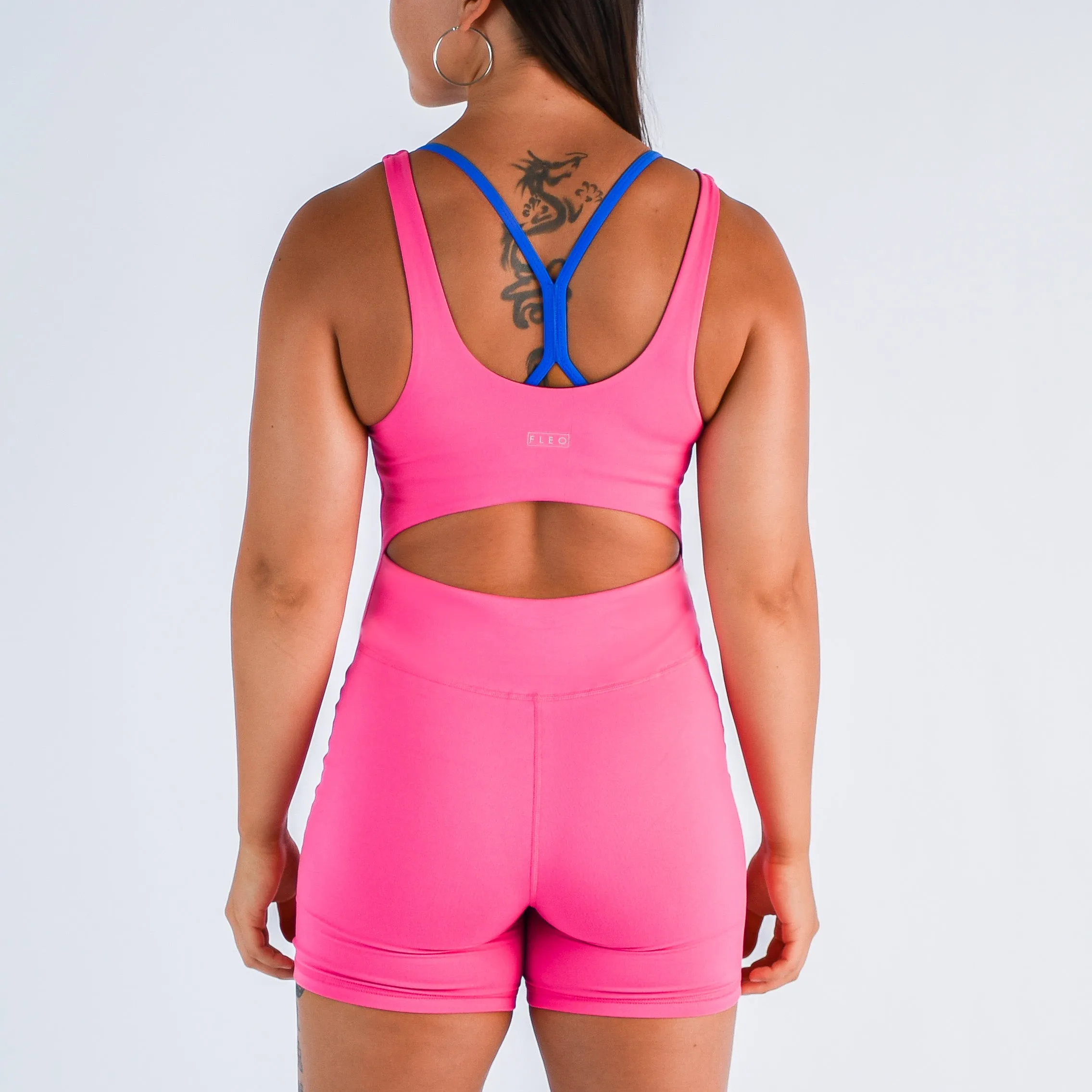 FLEO Open Back Bodysuit (Fandango Pink)