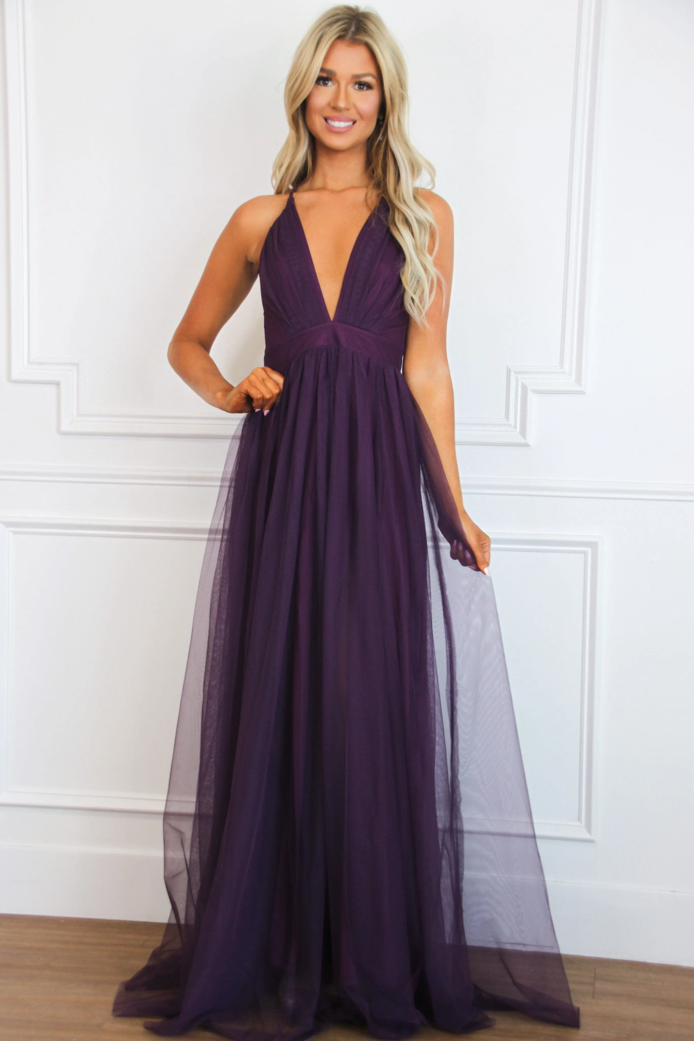 Forever Love Maxi Dress: Eggplant