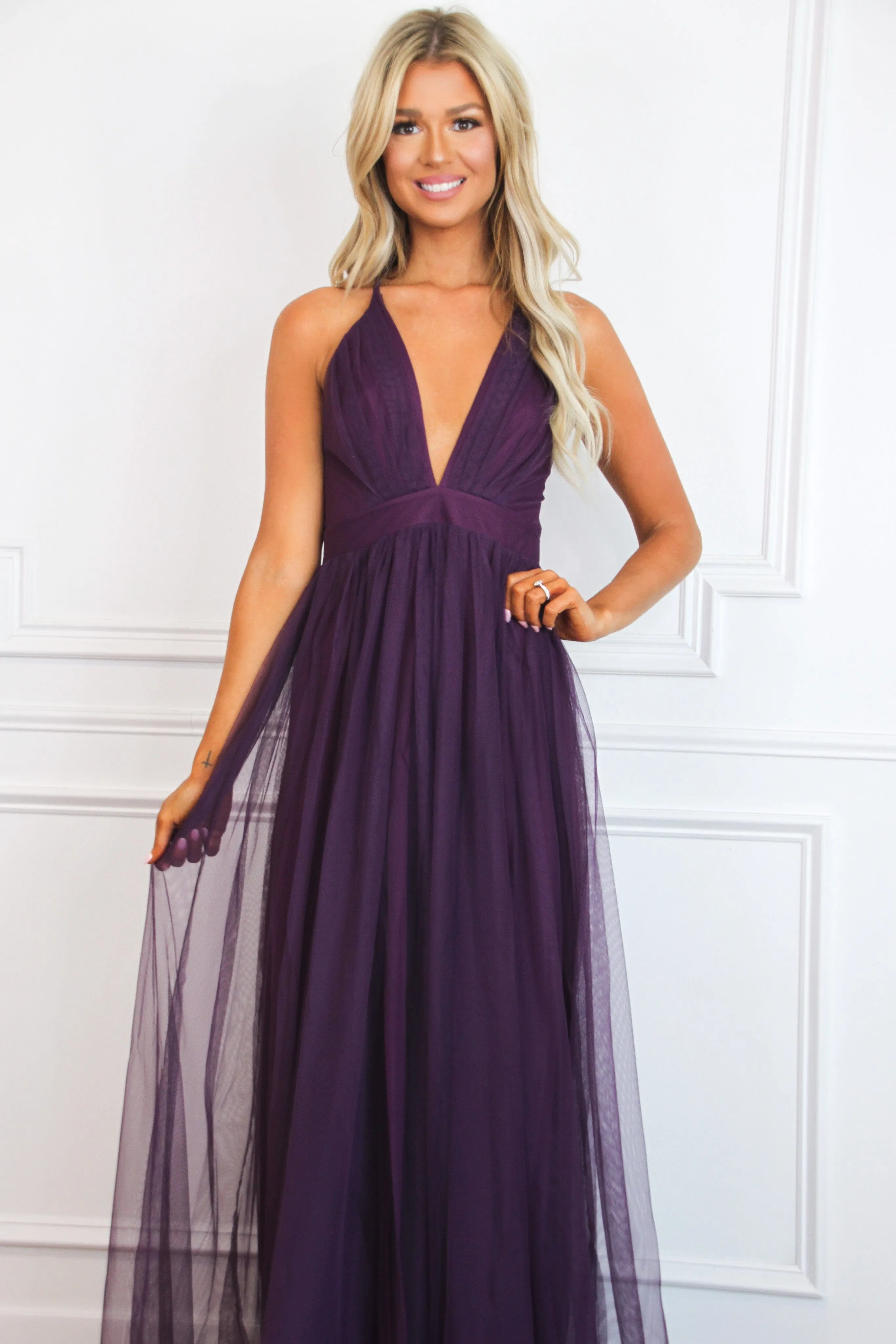 Forever Love Maxi Dress: Eggplant