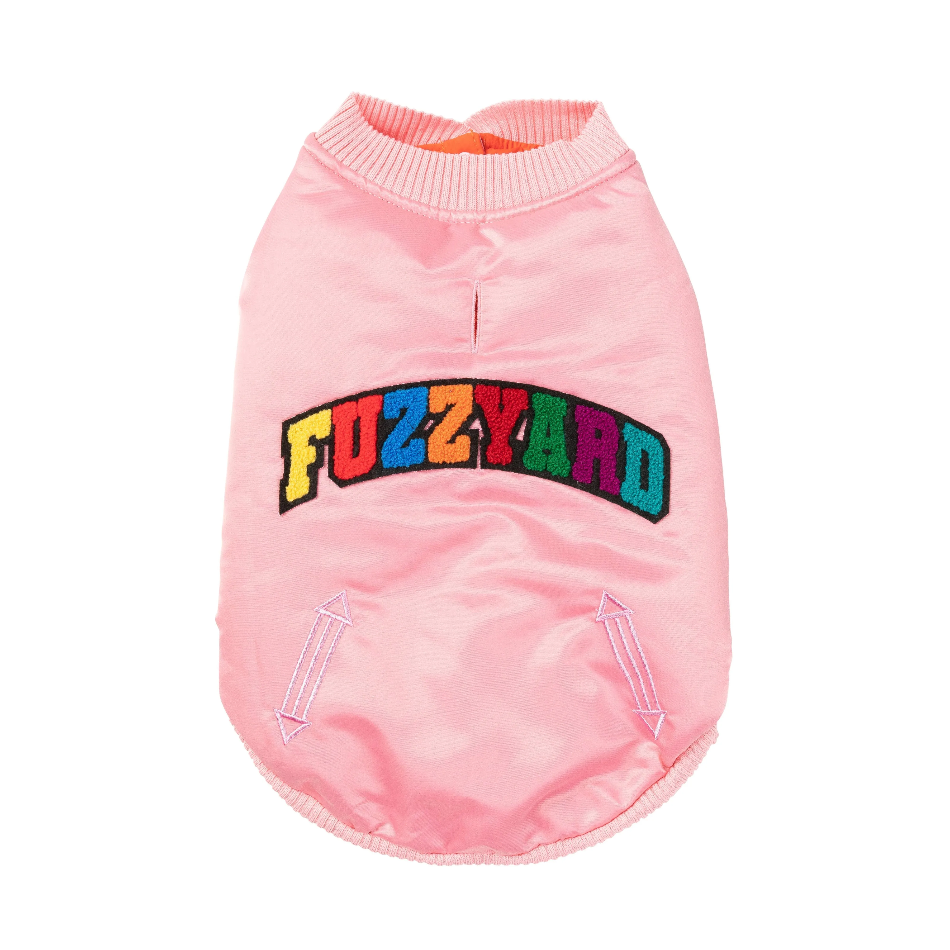 FuzzYard Dog Apparel Frat Jacket Pink Size 2 XSmall***