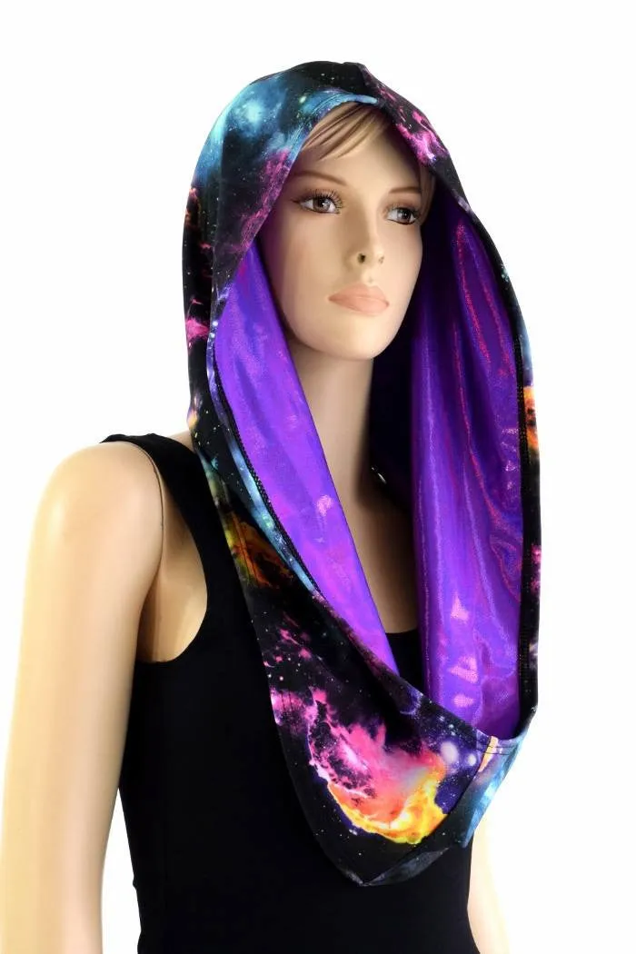 Galaxy & Grape Reversible Infinity Festival Hood