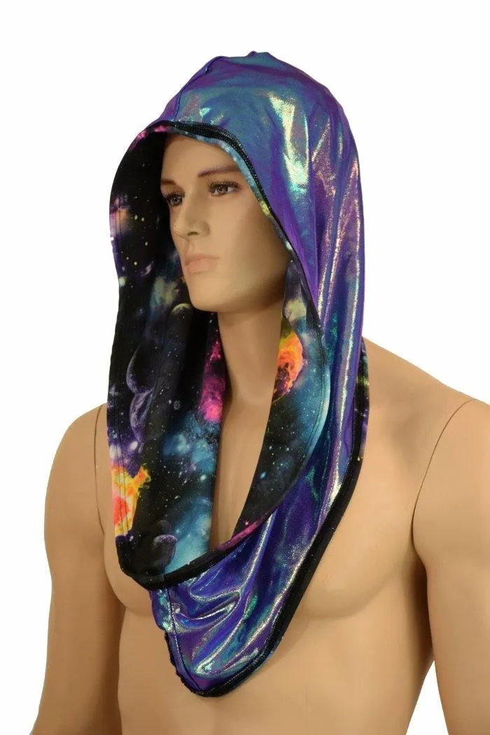 Galaxy & Moonstone Reversible Infinity Festival Hood