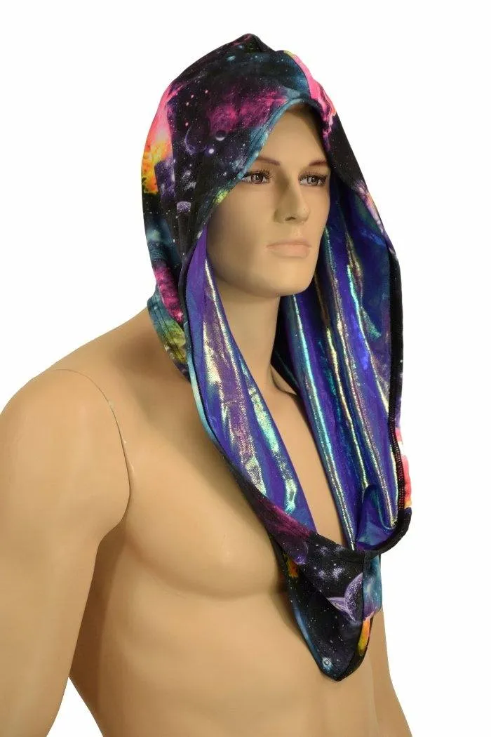 Galaxy & Moonstone Reversible Infinity Festival Hood