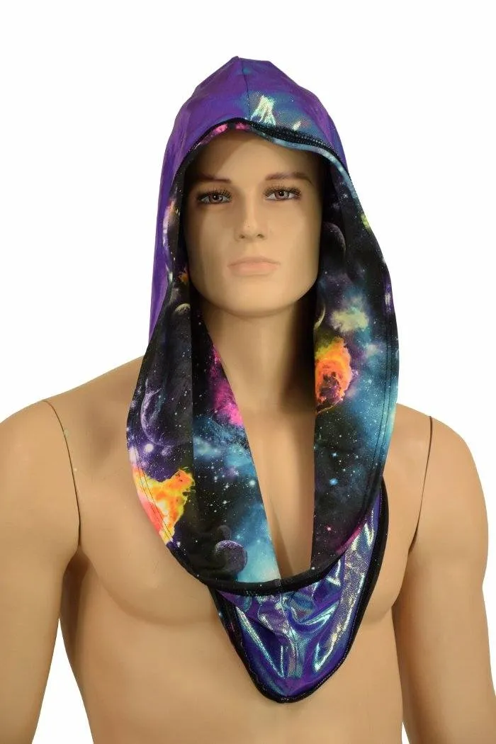 Galaxy & Moonstone Reversible Infinity Festival Hood