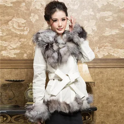 Genuine Leather Suede Fur Wide Collar, Trim, Cuffs Coats