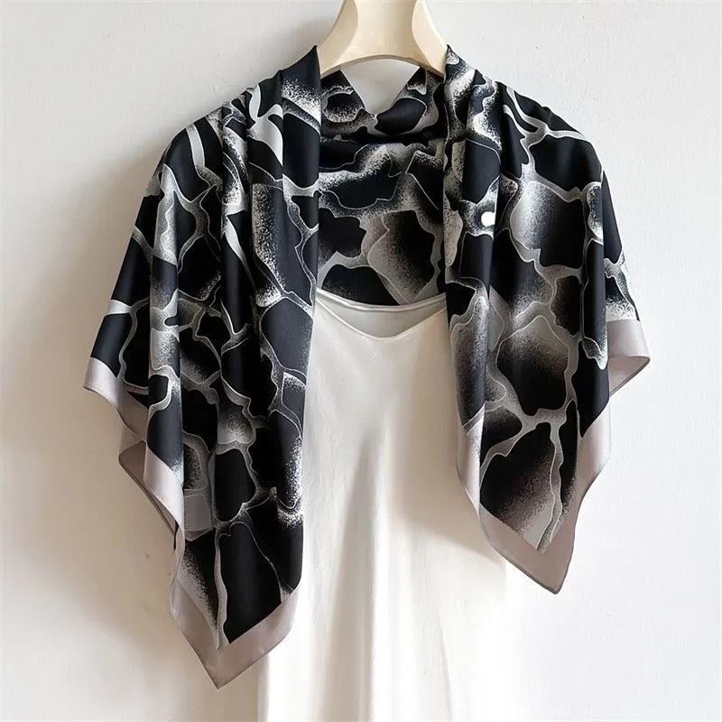 Gradient Style Chic Large Satin Scarf | 90x90cm Bandana | Twill Satin Shawl | Perfect Gift for Her, Mother's Day