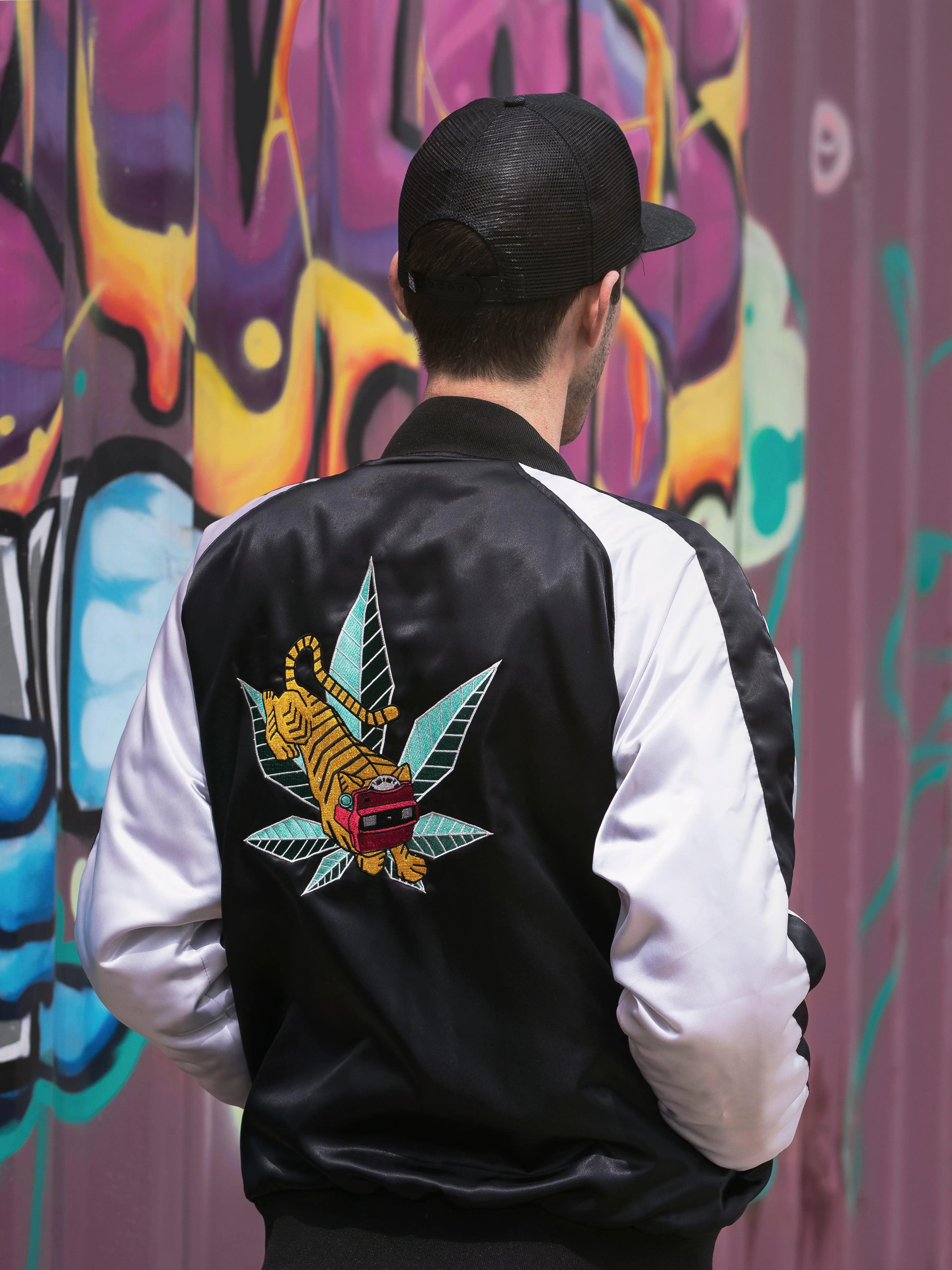 GRAV® Satin Bomber Jacket