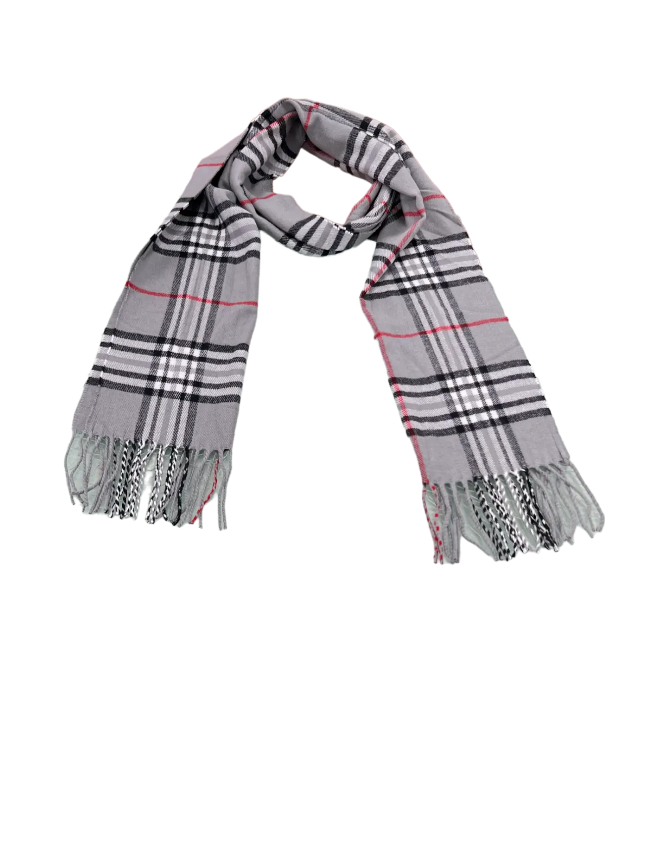 Gray plaid men's fashion style scarf wool cashmere feels