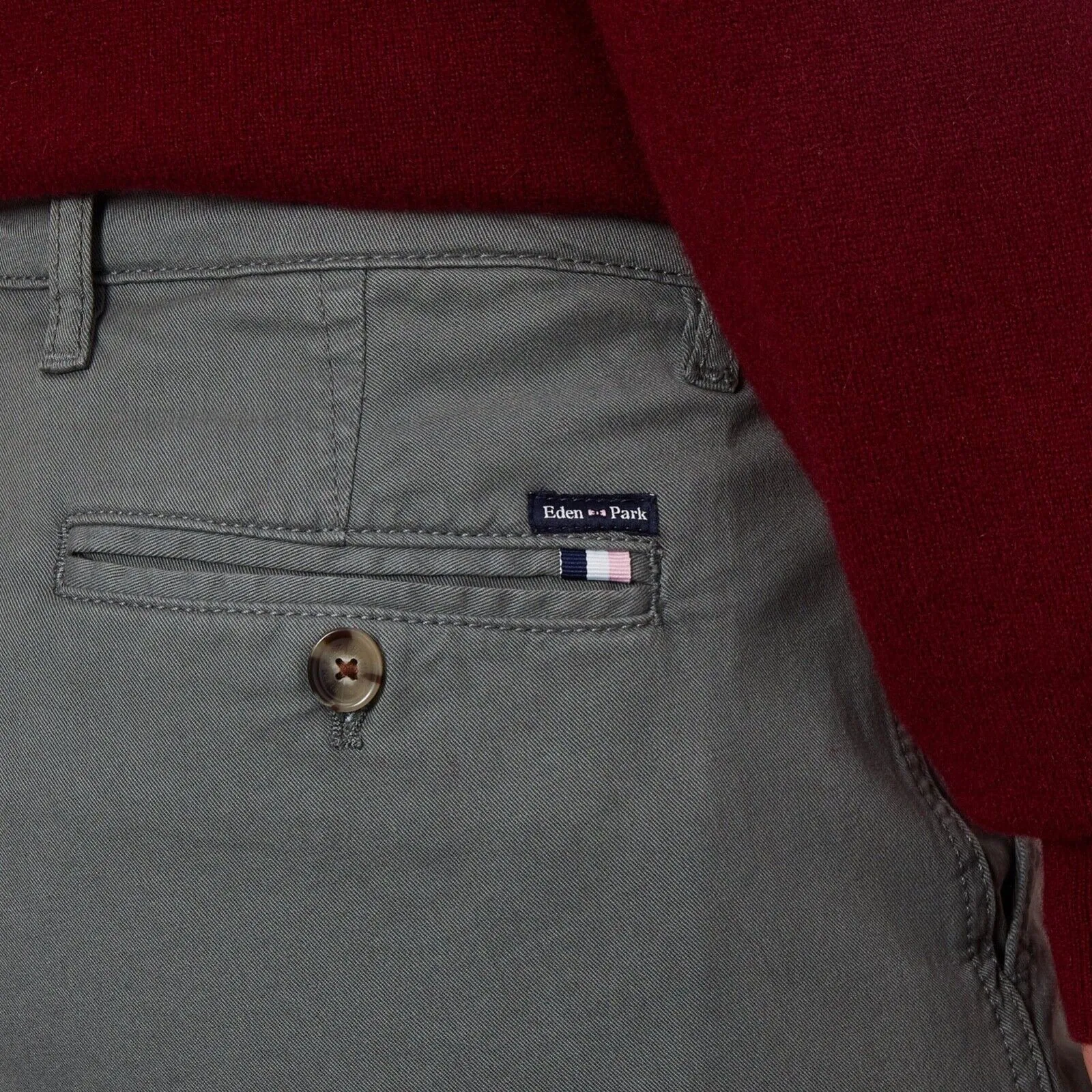 Grey chinos in stretch cotton