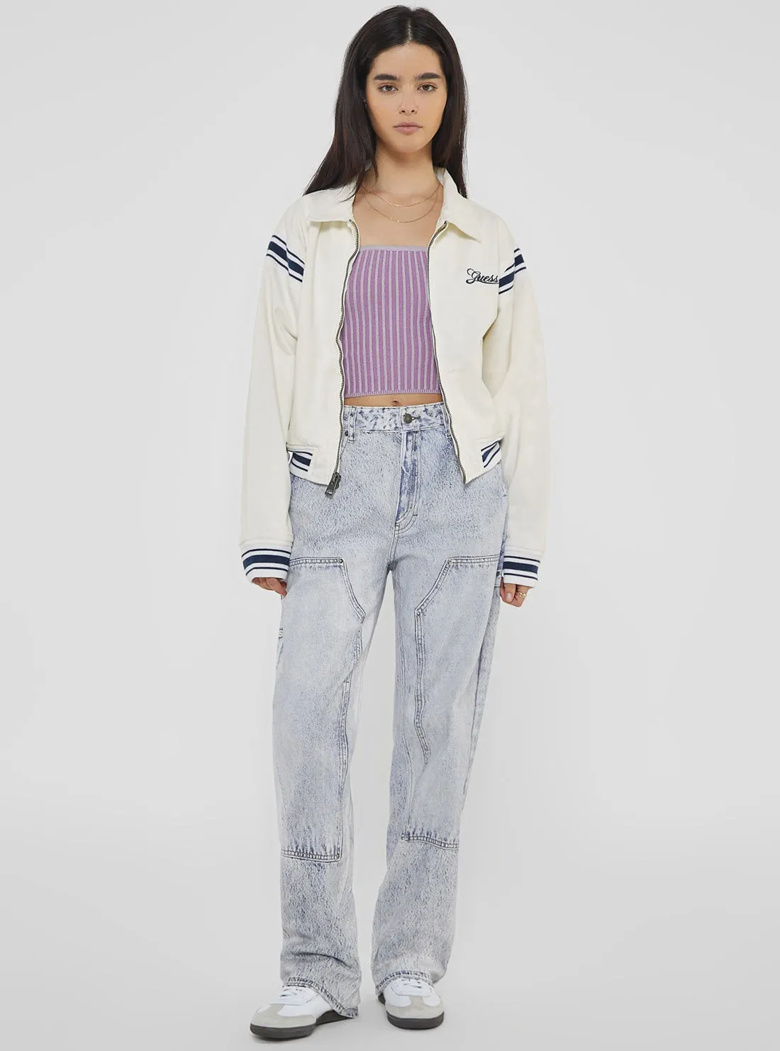 Guess Originals White Cropped Jacket