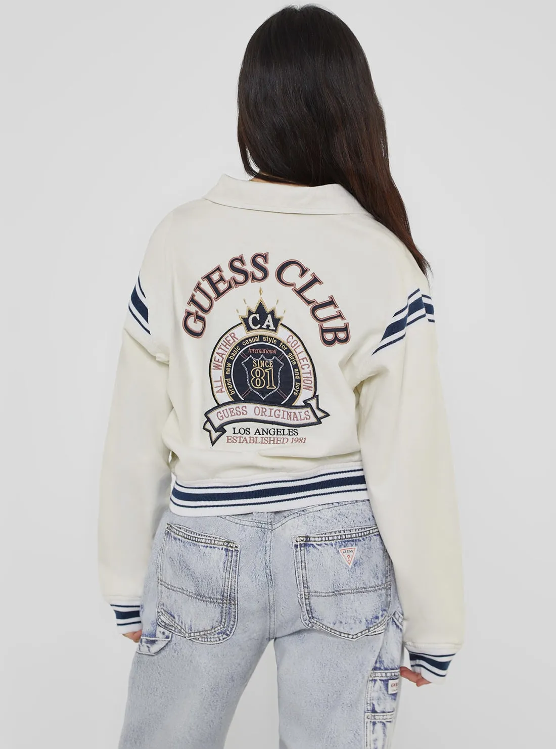 Guess Originals White Cropped Jacket