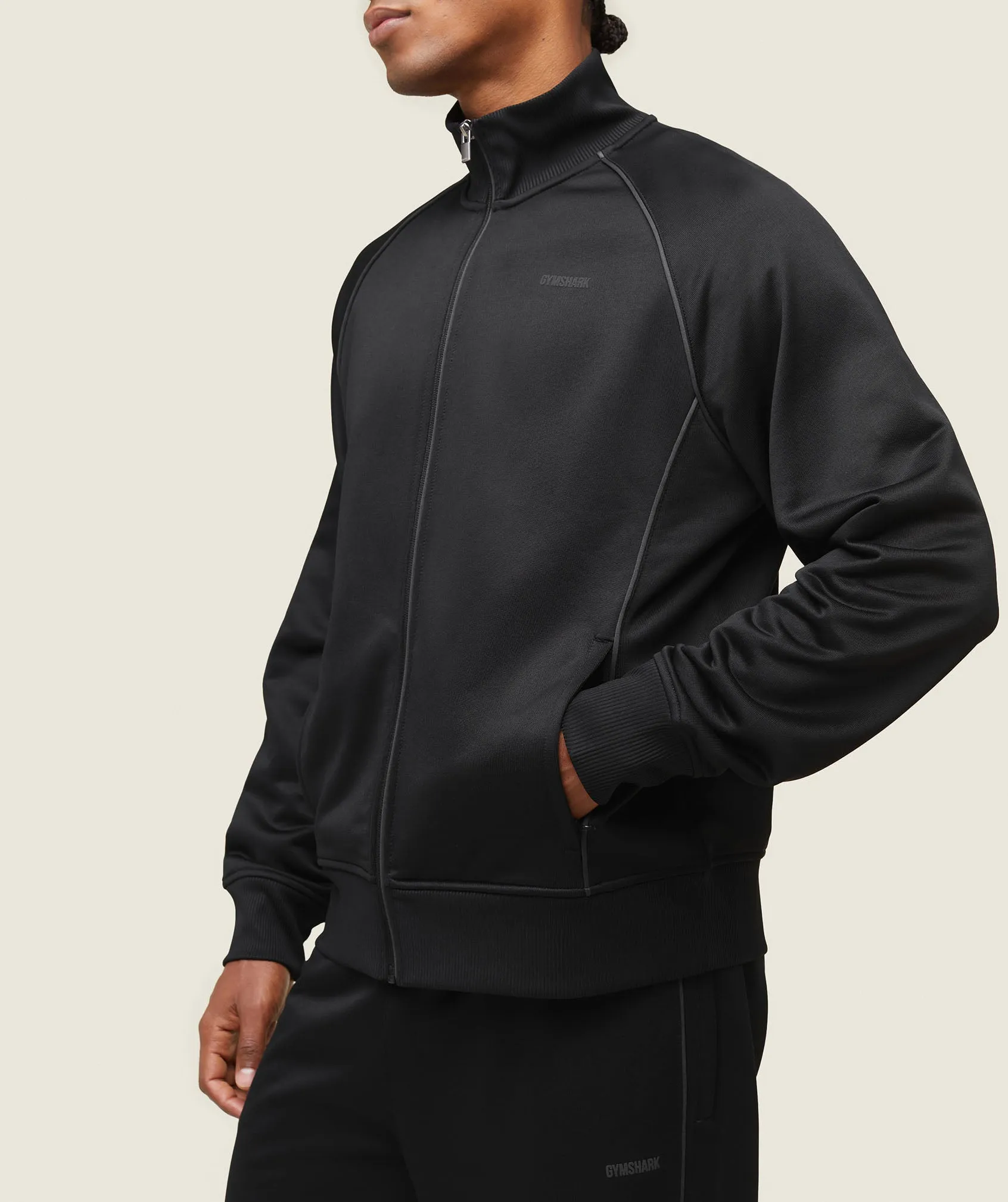 Gymshark everywear Track Jacket - Black/White