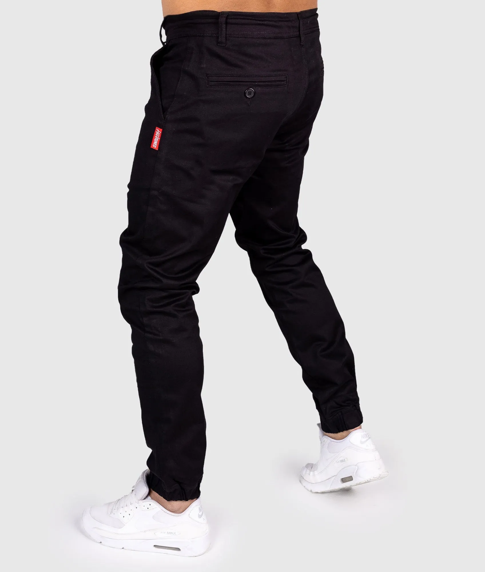 HardTuned Grid Cuffed Chinos - Black