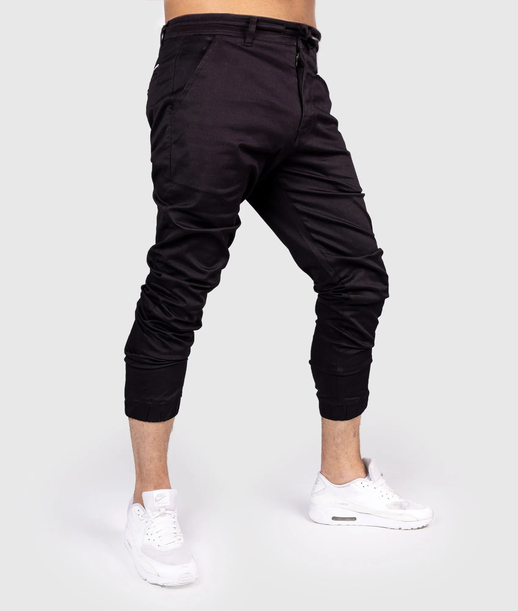 HardTuned Grid Cuffed Chinos - Black