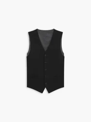 Henman Infinity Slim Fit Black Waistcoat