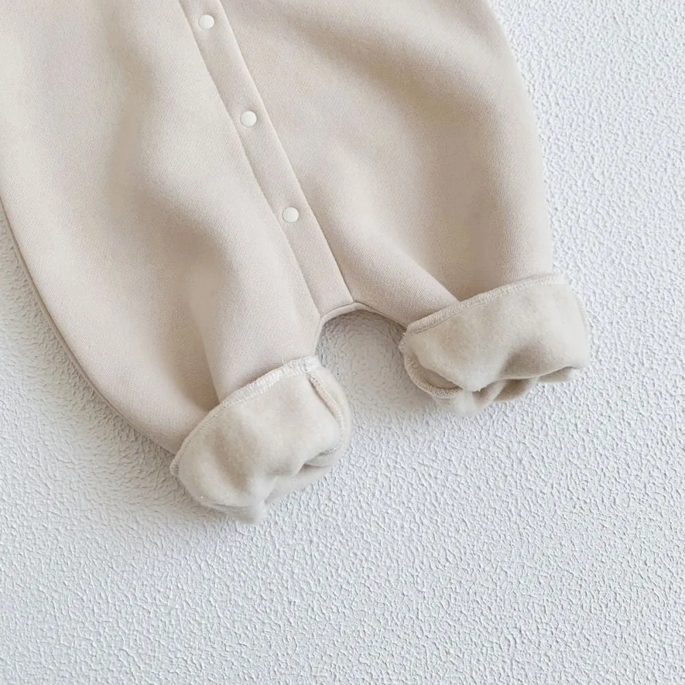 Hooded Baby Romper - The Cozy maple bear