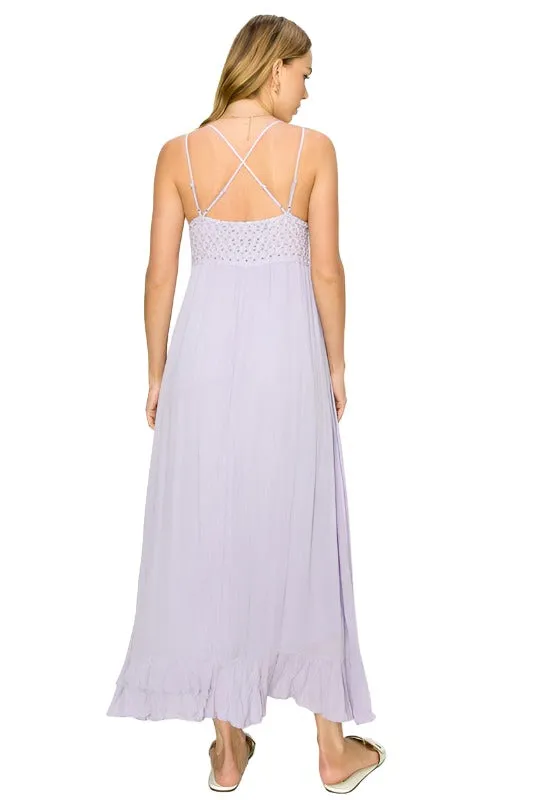 In Love Bustier Lace Maxi Dress