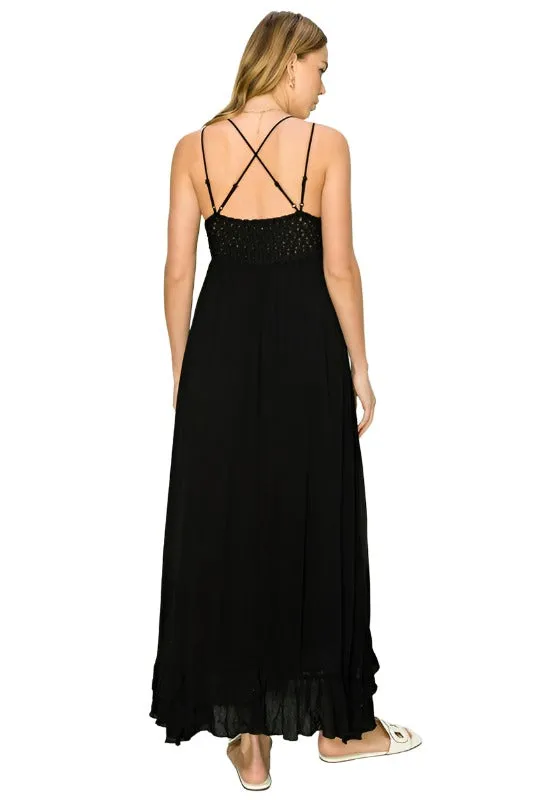 In Love Bustier Lace Maxi Dress