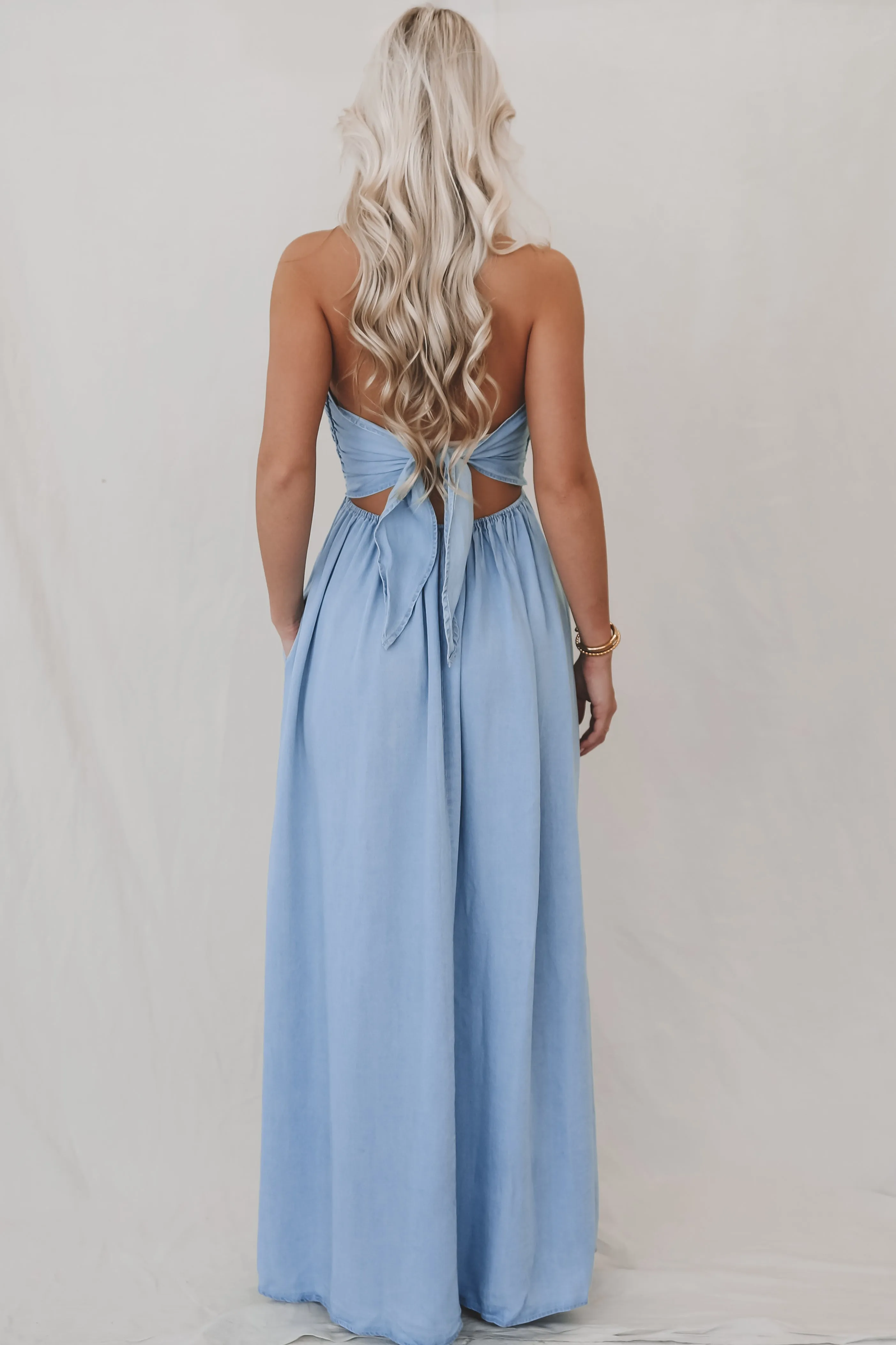 Into The Wind Blue Maxi Dress